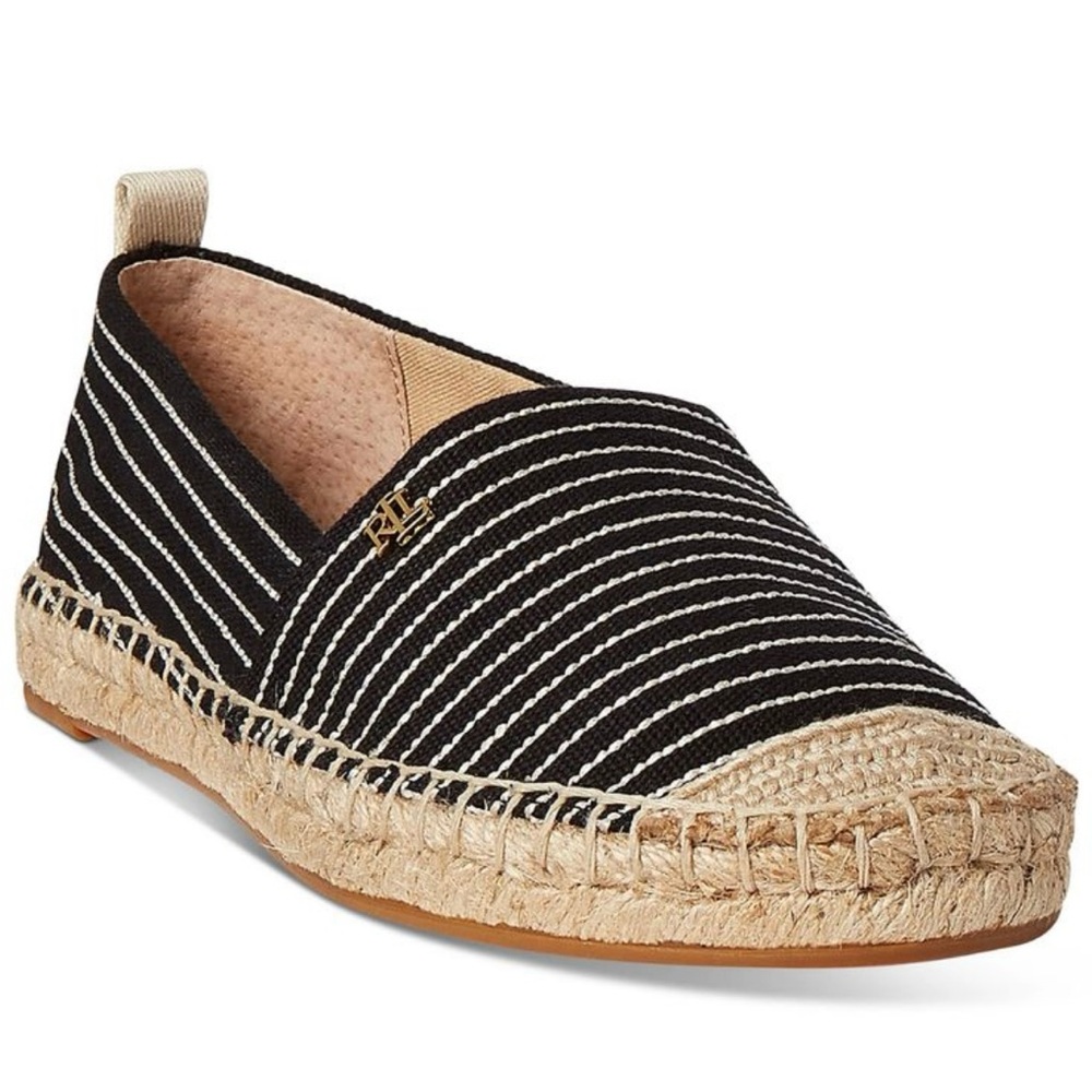 Ralph Lauren Black and White Espadrilles
